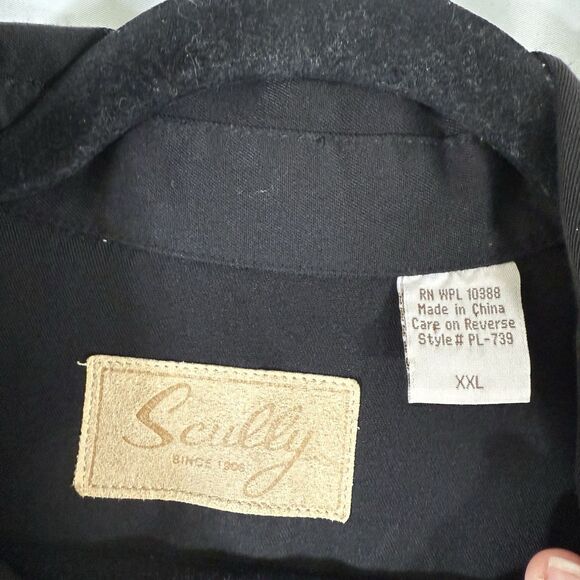 Scully Western Shirt Women's XXL Black Pearl Snap Long Sleeve Embroidered - Picture 6 of 11
